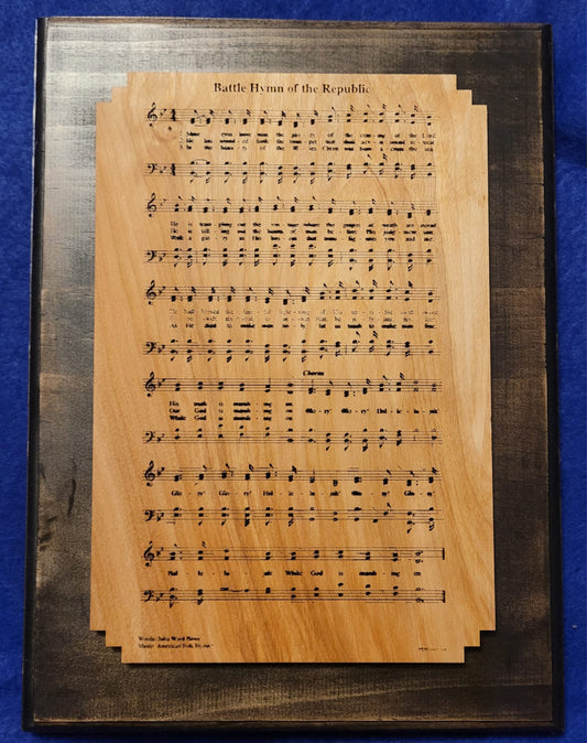 Battle Hymn of The Republic Sheet music Plaque