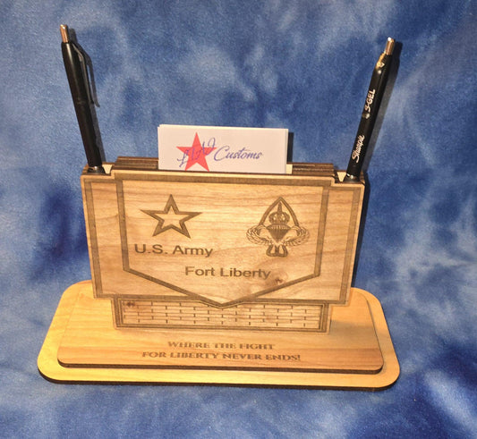 Fort Liberty / Ft. Liberty themed sign business card holder