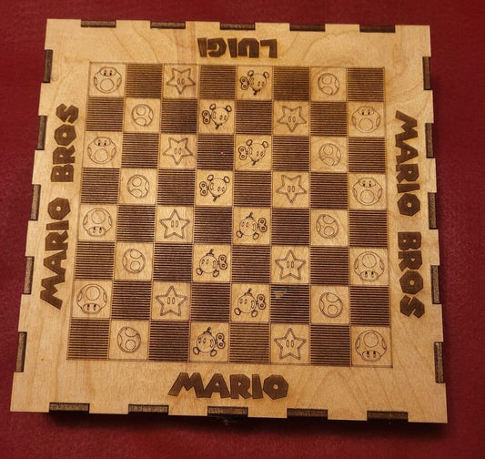 Mario Checker and chess set