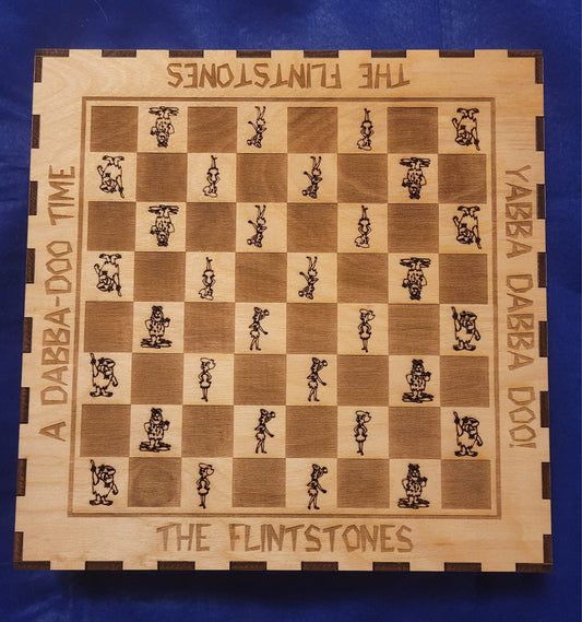 Flintstones Checker and chess set