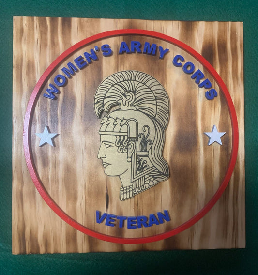 Women's Army Corps theme 9" x 9" Plaque