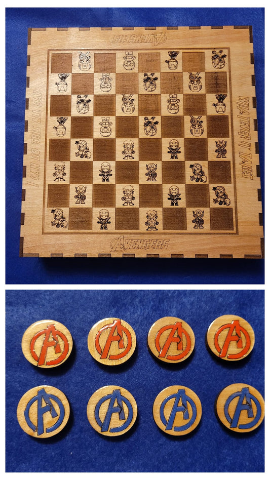 Avengers Chess and Checkers Set