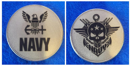 Navy themed coin