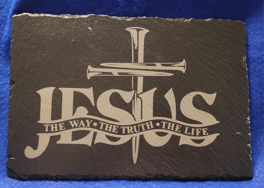 Jesus the Way themed slate