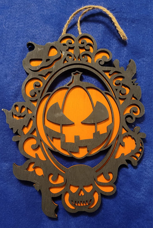 Halloween Pumpkin Themed door hanger