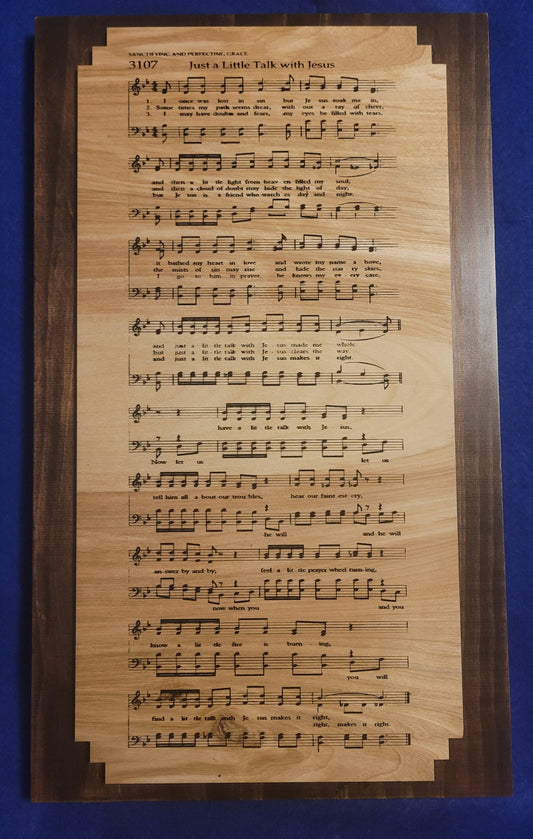 Just a Little Talk with Jesus Sheet music Plaque