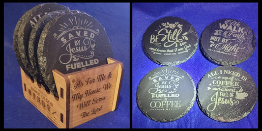 Christian Themed Slate Coasters