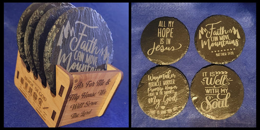 Christian Themed Slate Coasters