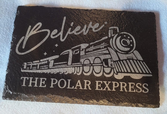 Polar Express themed slate