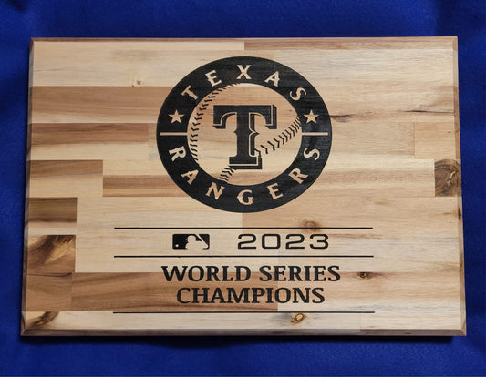 Texas Rangers walnut Cutting board