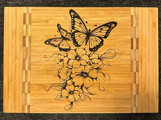 Butterfly themed cutting board