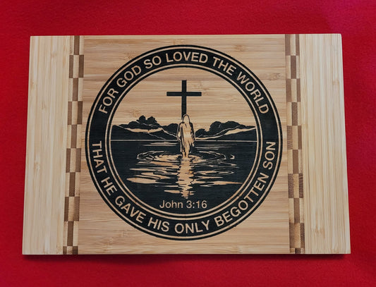 John 3:16 Themed Cutting Board