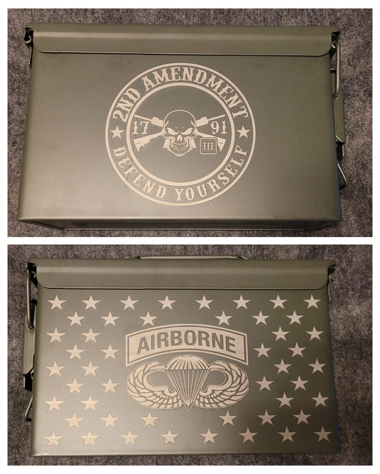 Airborne themed Ammo can