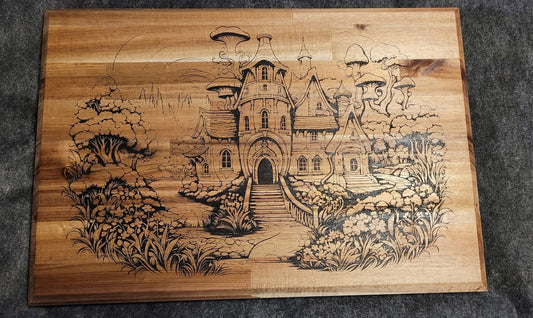 Castle Fairy Land Themed Cutting Board