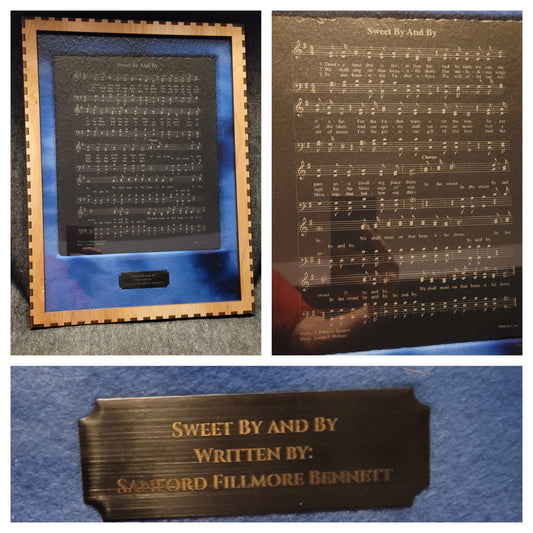 Sweet by and By slate shadow box