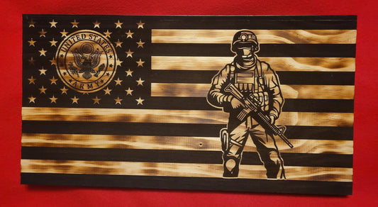 US Army Solider Themed Flag